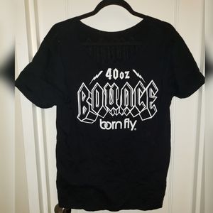 Born Fly 40 Oz Bounce Black "Upcycled" Tee